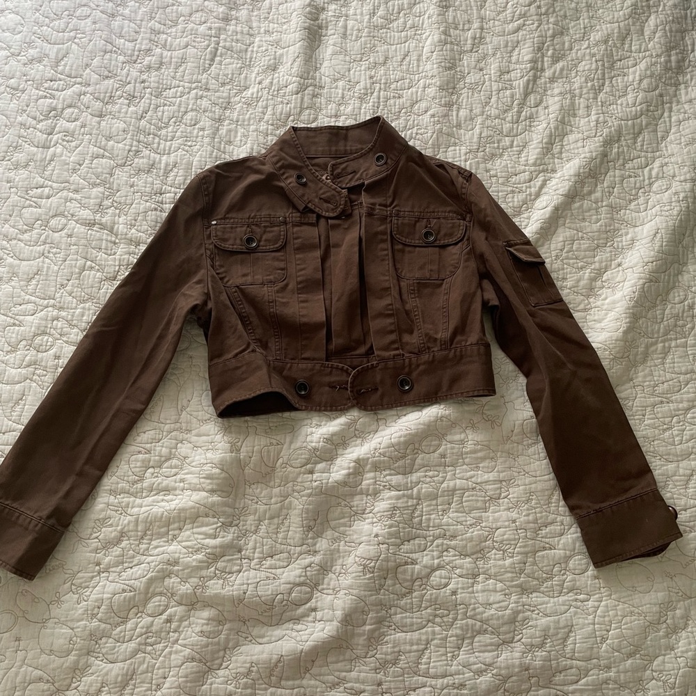 Vintage crop bomber jacket